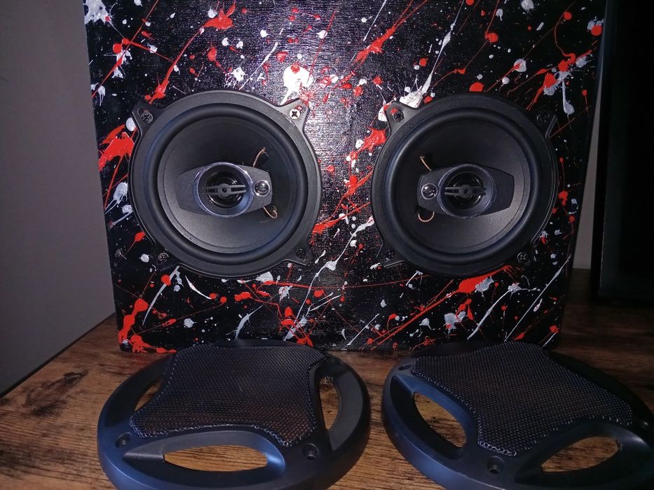coaxial de 3 vias com caixa artesanal