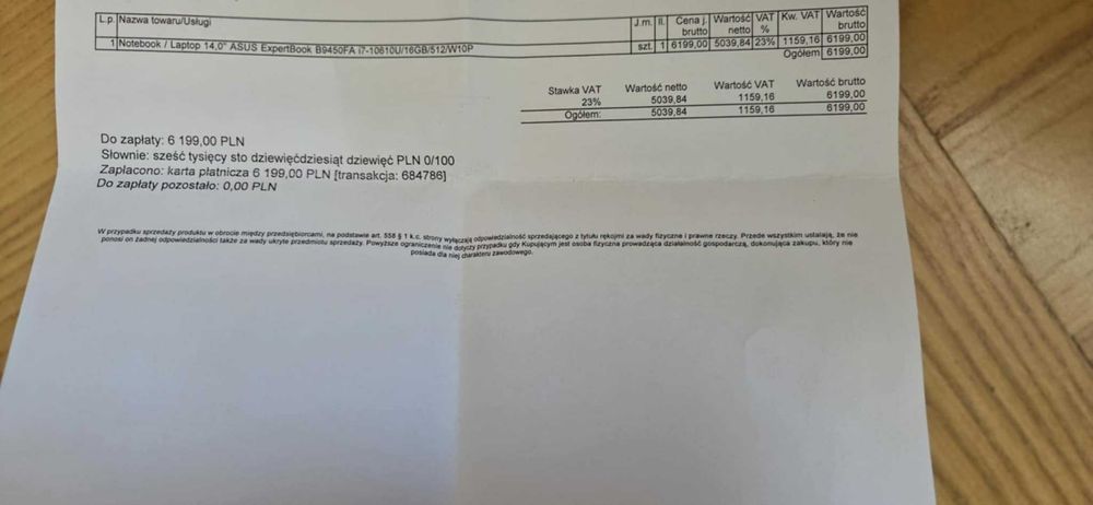 Ultrabook Asus - ExpertBook B9450FA , i7, 14 cali , 0.99kg