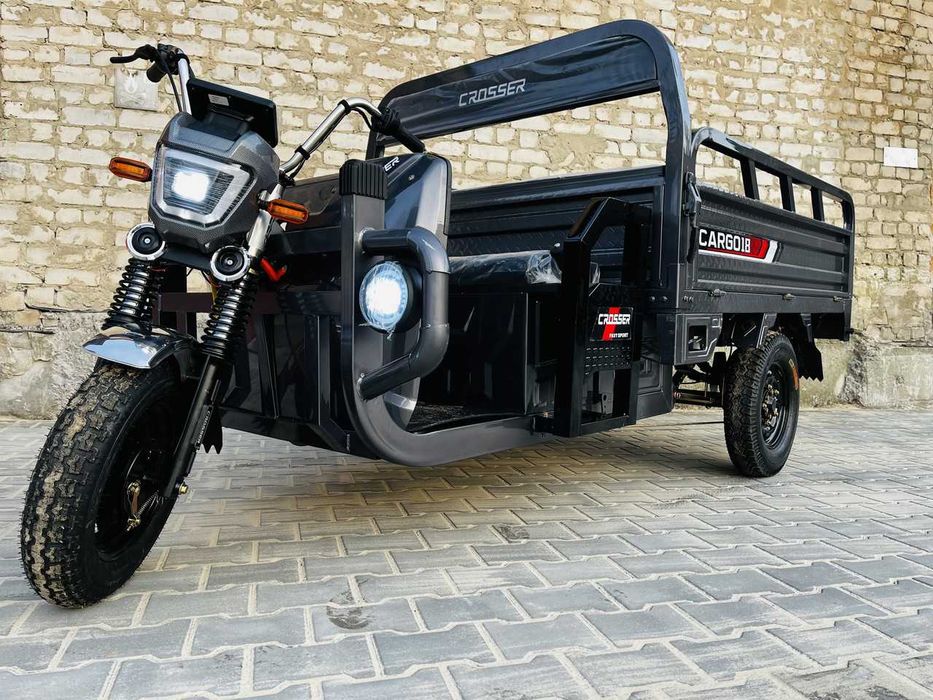 Вантажний електроскутер муравей Crosser Cargo 16/118 1200W-1500w  Сірий