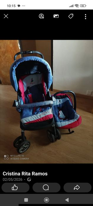 Carrinho de bebê e ovinho