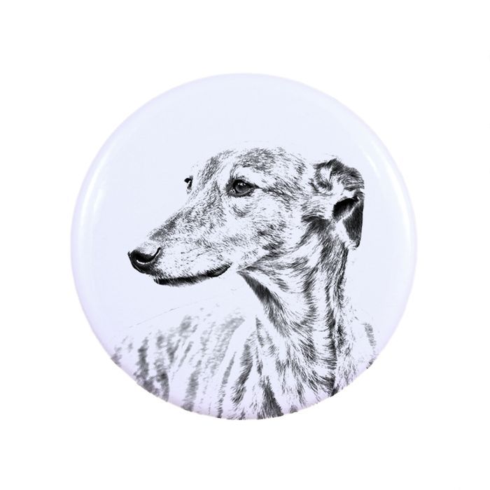 Greyhound przypinka z psem duża Art-Dog