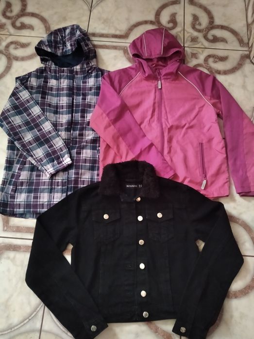 Куртки- штормовка-дождевик,джинсовая для девочки р.134-140-146