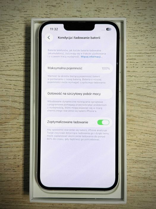 iPhone 13 128GB Biały | Nowa bateria 100% | Bardzo dobry stan |Pudełko