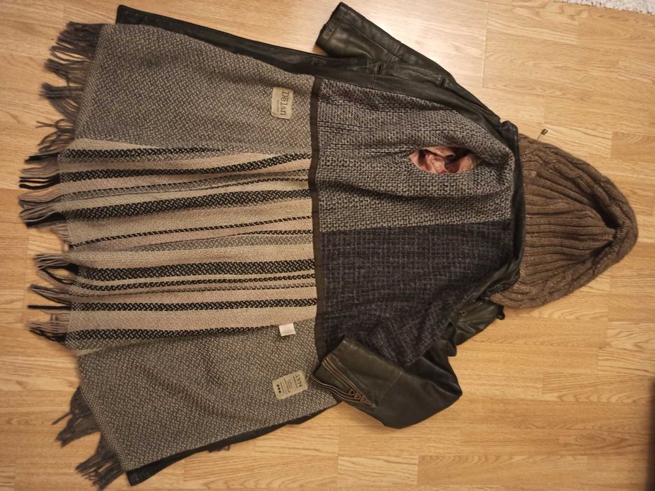 Włoski skórzany płaszcz Delan