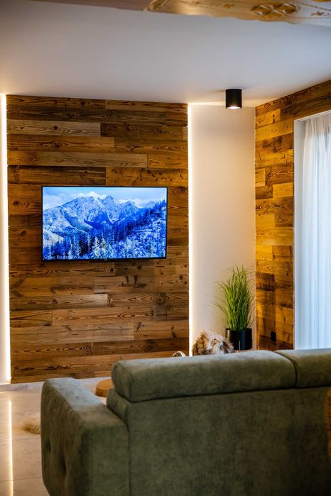 stare deski na ścianę lamele naturalne panele ścienne sufit boho loft