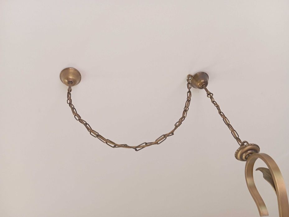 Candelabro cobre e vidro