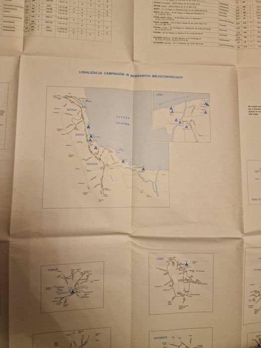 Mapa campingów w Polsce