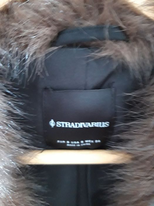 Casaco pêlo castanho da Stradivarius