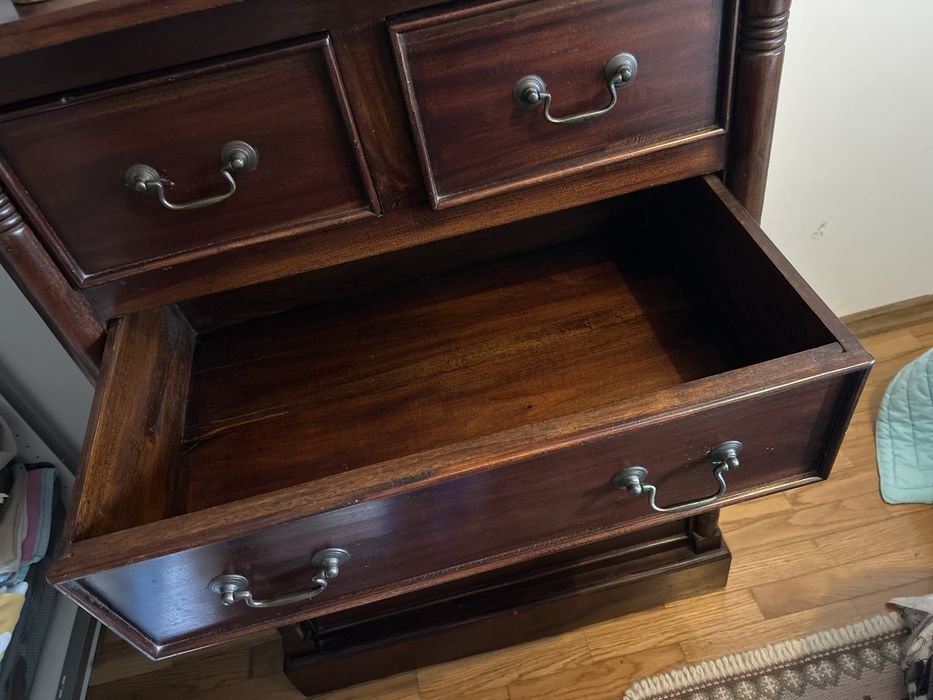 Cómoda 5 gavetas rústica