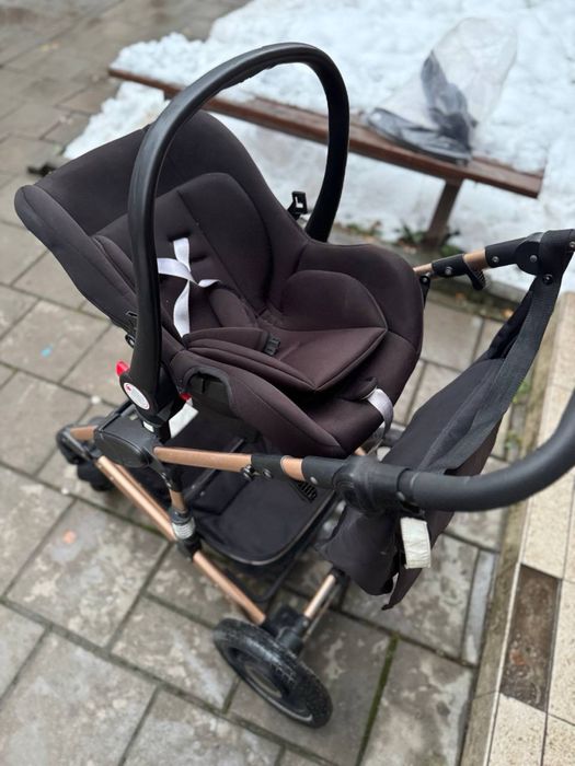 Коляска трансформер 3в1 + автокрісло Ninos freelander black