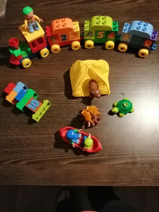 lego duplo pociag + camping z synka i taty