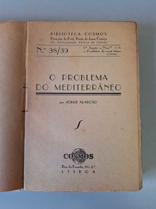 O problema do Mediterrâneo - Jorge Alarcão (1ª edição, 1943)