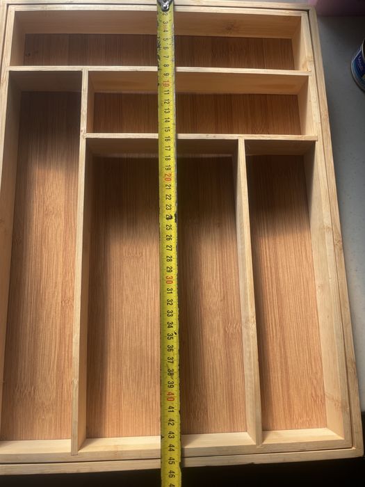 органайзер великий розсувний для столових приборів бамбук