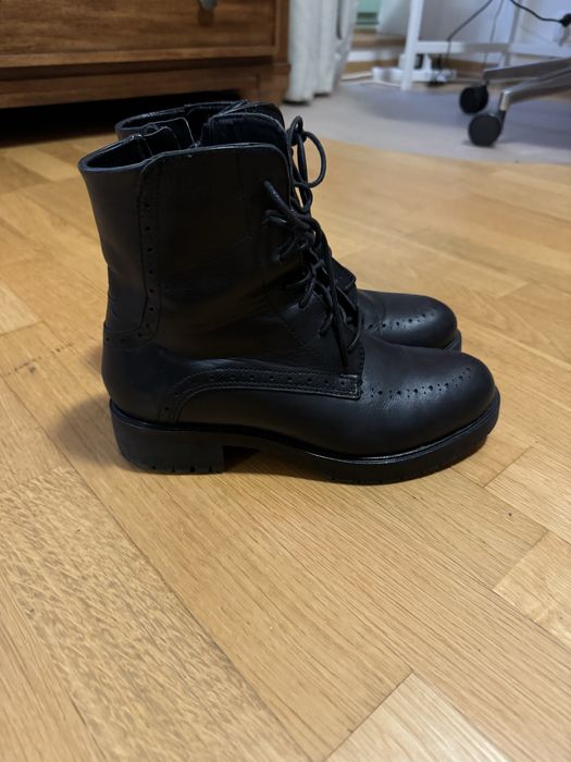 Buty botki  Gino Rossi, czarne, r.36-37, skóra naturalna