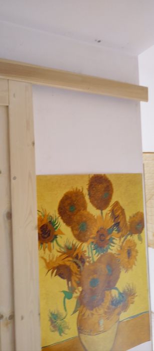 Drzwi sosnowe przesuwne skrzydło 730x2030 mm naturalny pobielony