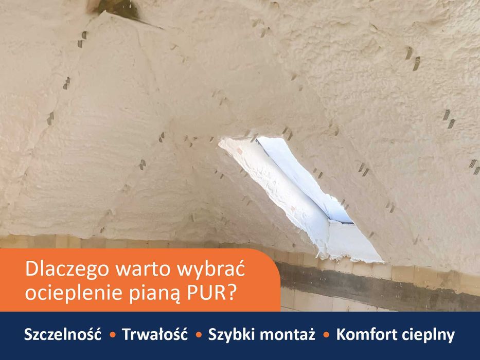 Ocieplenie poddasza pianką Dębica | Piana PUR