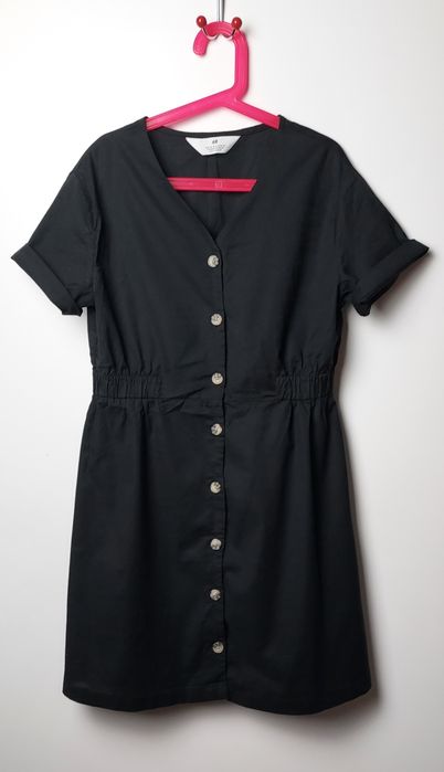 H&M_dziewczęca letnia płócienna sukienka_10-11lat 146cm