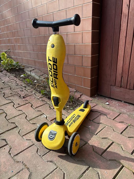 Jeździk hulajnoga scoot & ride żółta 2w1