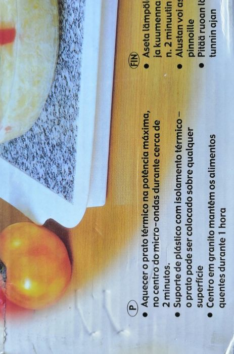 Para micro-ondas,prato térmico;placa granito.Nunca usado.Ler anuncio