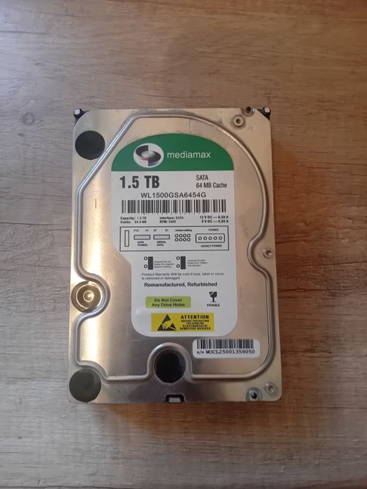 Dysk wewnętrzny Mediamax 1.5 TB