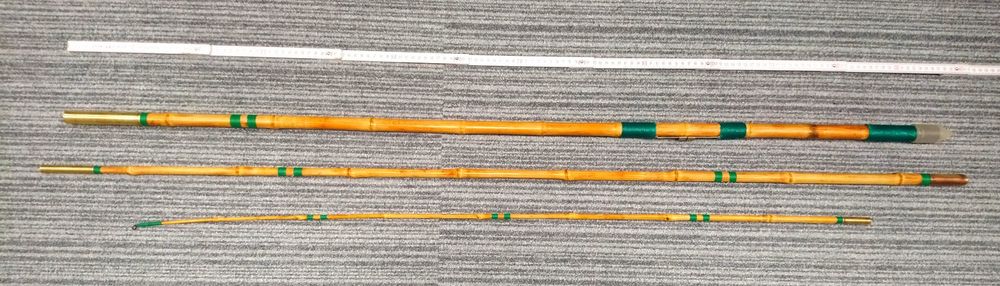 Przepiękna wędka bambusowa odnowiona trzy skladowa 390 cm