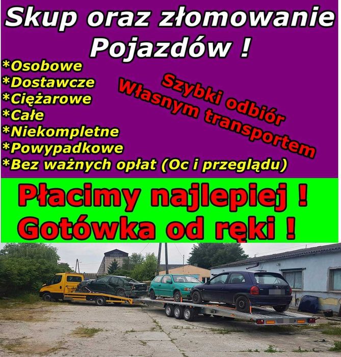 # Skup samochodów pojazdów 24/7 każda marka każdy stan