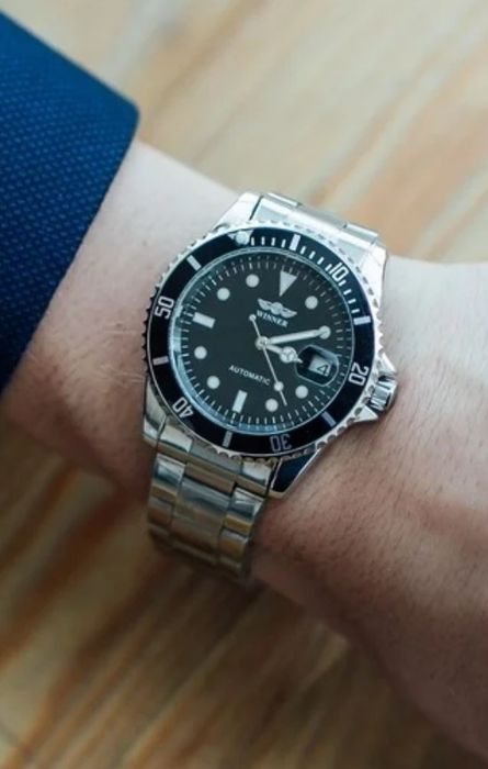 Часы наручные механические Winner Basel Automatic мужские, годинник наручний чоловічий механічний