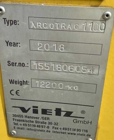Gąsiennicowy ciągnik spawalniczy Vietz Arcotrac 1100 | 2018 | 4021 h