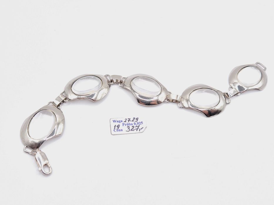 Nowa DUŻA bransoletka wykonana ze srebra próby .925