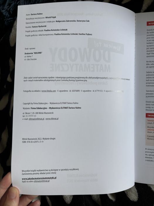 dowody matematyczne zakres podstatwowy i rozszerzony