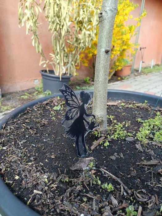 Акриловий декор для саду, вазону фея, пташечка,сім'я курочок