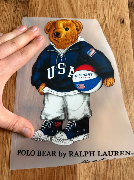Zestaw naprasowanka x2 Miś Polo Bear duża + mała nowe