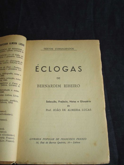 Livros Textos Consagrados Livraria Popular de Francisco Franco