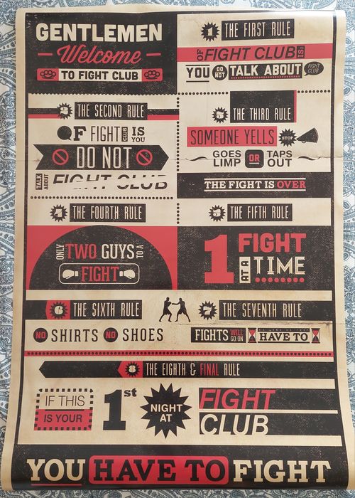 Poster filme "Fight Club" Clube de Luta