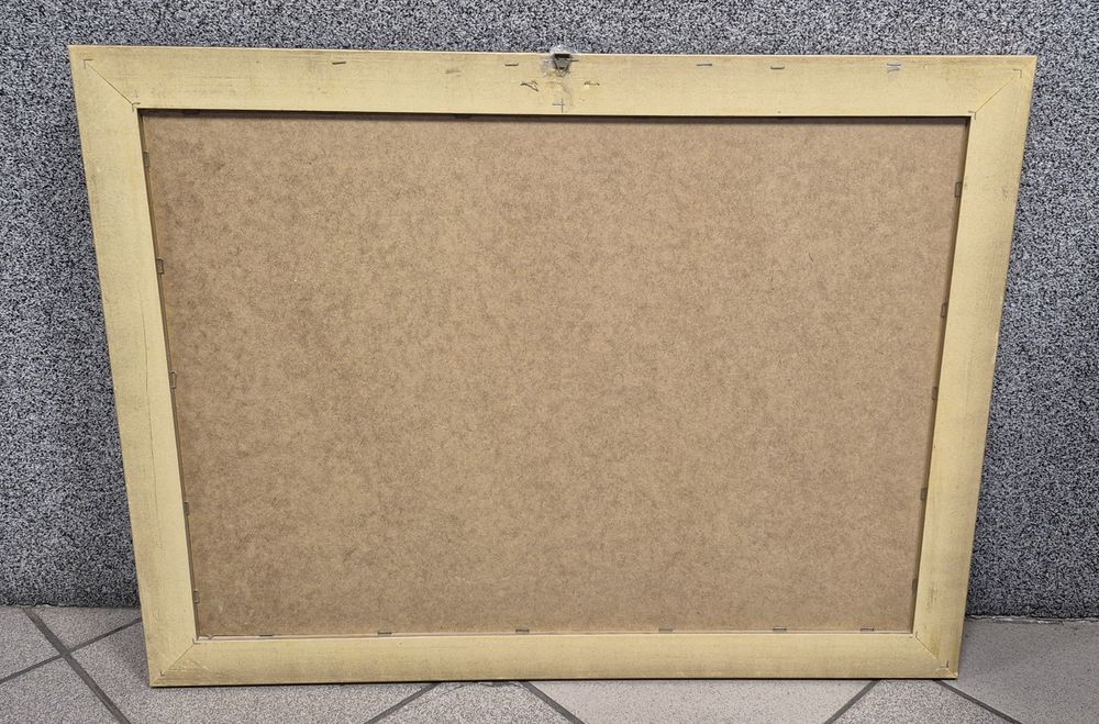 Krajobraz Druk na desce w pięknej ozdobnej ramie