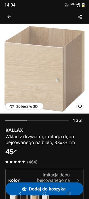 3x wkład Kallax IKEA