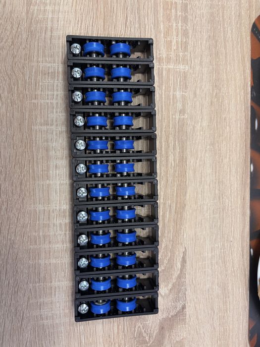 Conjunto de roldanas/rodízios com rolamentos – 12 unidades