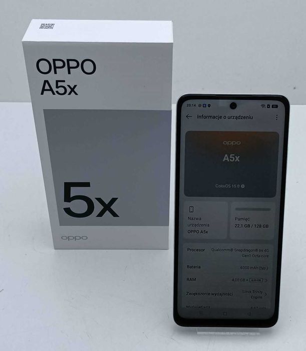 Smartfon Oppo A5x 6,67" 90Hz 4GB / 128GB Biały