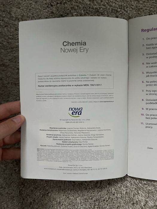 Zeszyt ćwiczeń Chemia Nowej Ery 7