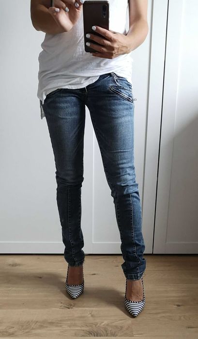 Pull & Bear jeansy spodnie rurki 34/XS