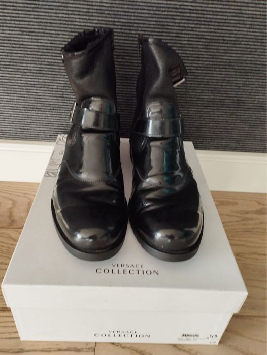 Buty czarne Versace za kostkę rozmiar 43