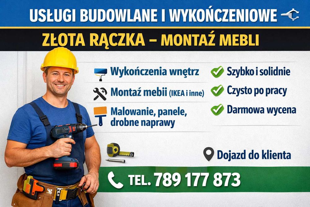 SZYBKO I SOLIDNIE! Usługi Budowlane i Wykończeniowe & Złota Rączka