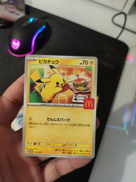 Carta Pokémon Pikachu Promo McDonalds Japão