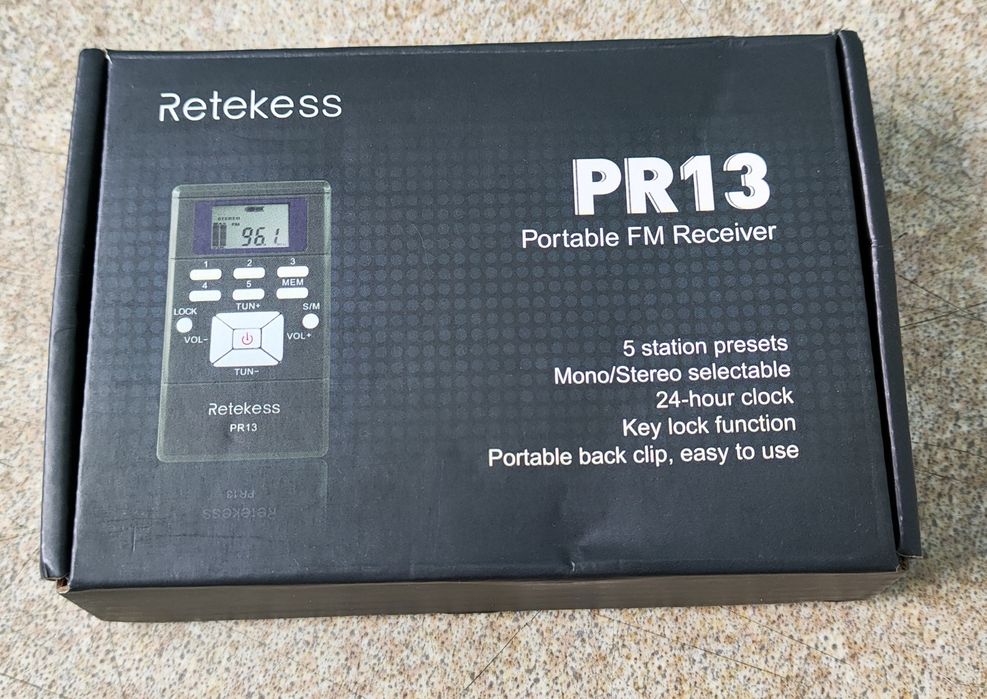 FM Радио Retekess PR13 . 60-108Mhz. наушники