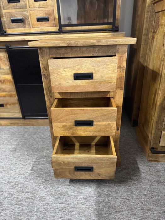 Nowa wyjątkowa szafka nocna, boczna... drzewo mango styl LOFT