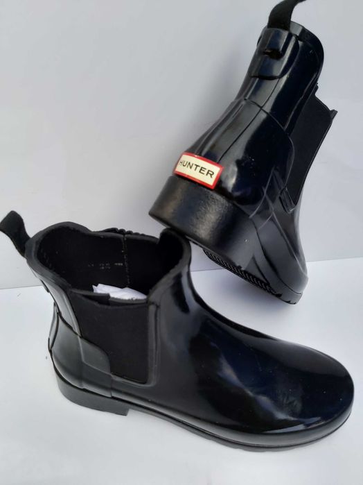 Nowe kalosze HUNTER czarne krótkie botki 36