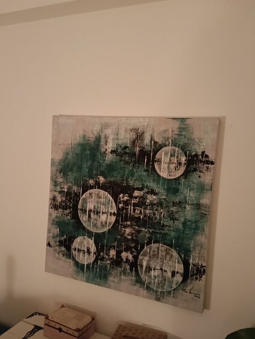 Quadro abstrato original e único de autor 90cm/90cm