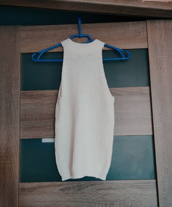 Sweter damski półgolf biały dzianinowy Reserved r. M