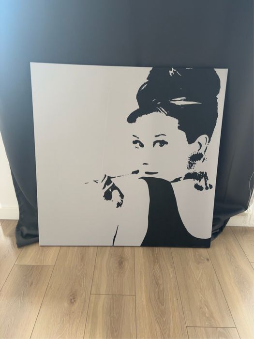 Duzy obraz canvas z Audrey Hepburn 90x90cm