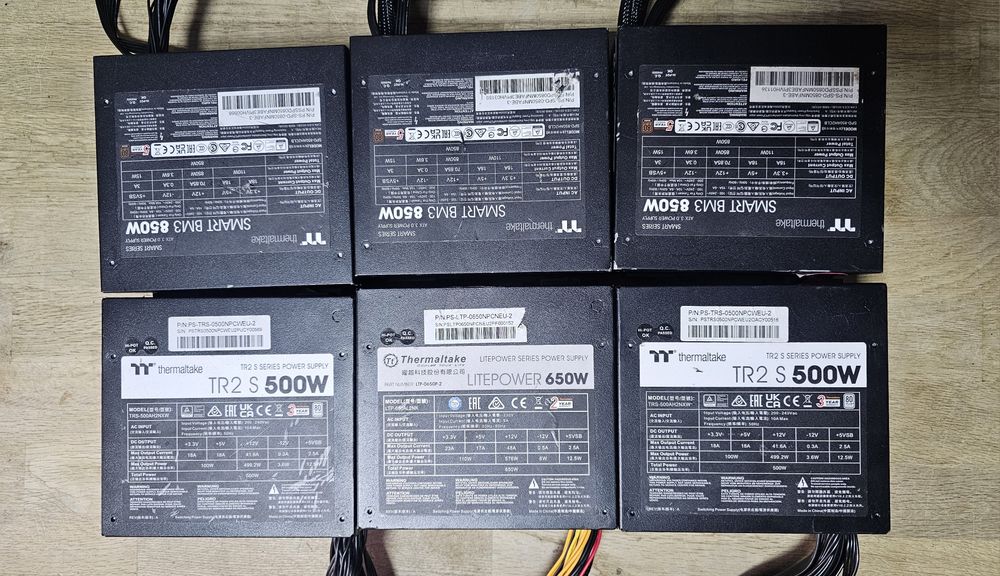 Блоки живлення неробочі Termaltake 650W/850W/1200W